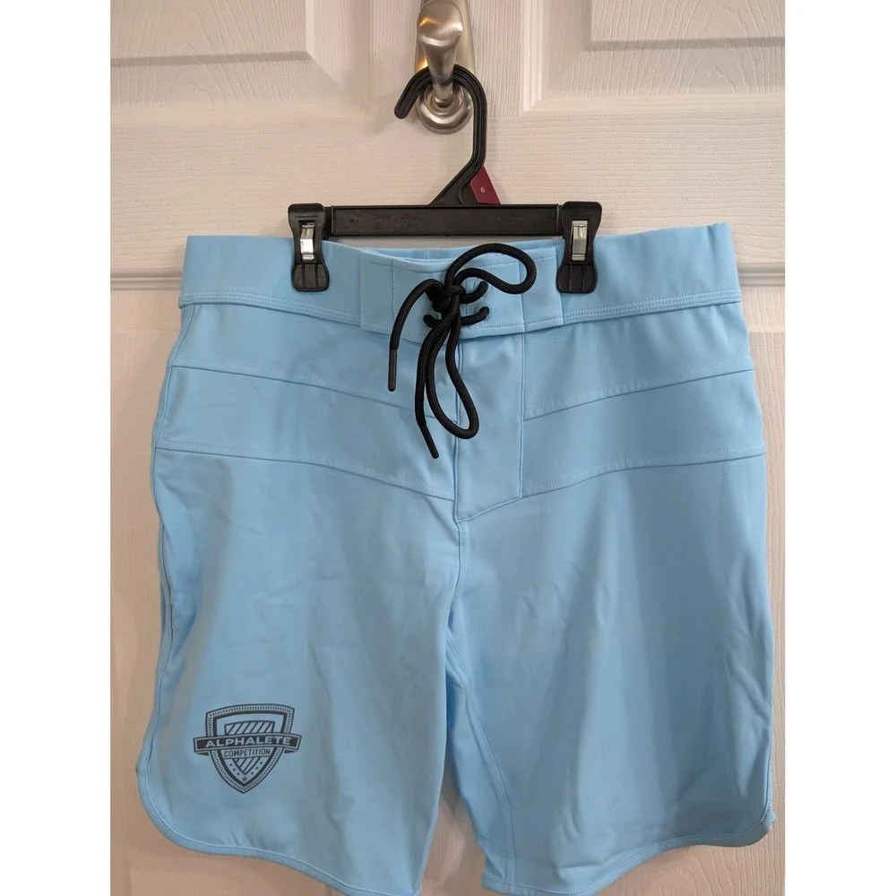 Alphalete Board Shorts Mens Blue Competition Physique Swim Trunks NWT‎ - Size 29